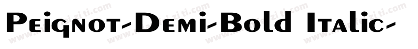Peignot-Demi-Bold Italic字体转换